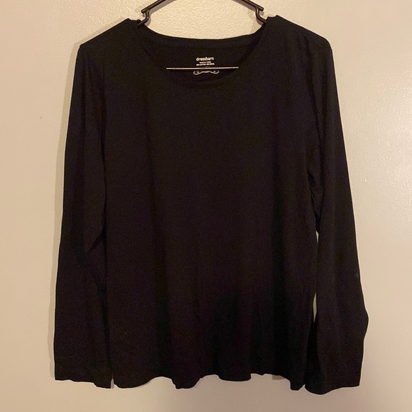 Dress Barn Black Long Sleeved Tee - Picture 1 of 3